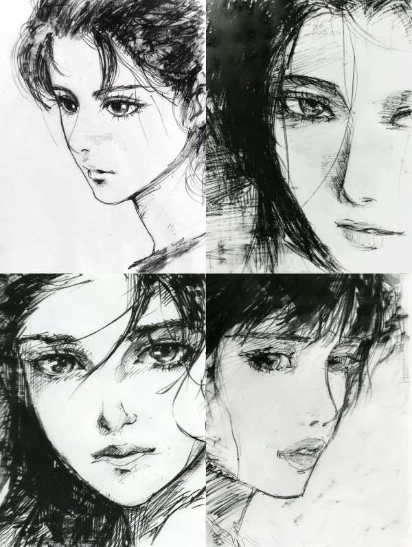 Ethereal Ink Portrait Studies