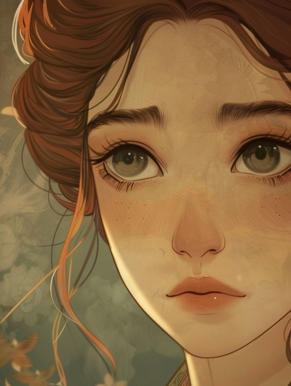 Ethereal East Asian Digital Portrait