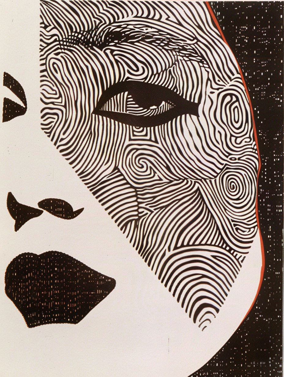 Abstract Linear Portrait Fusion