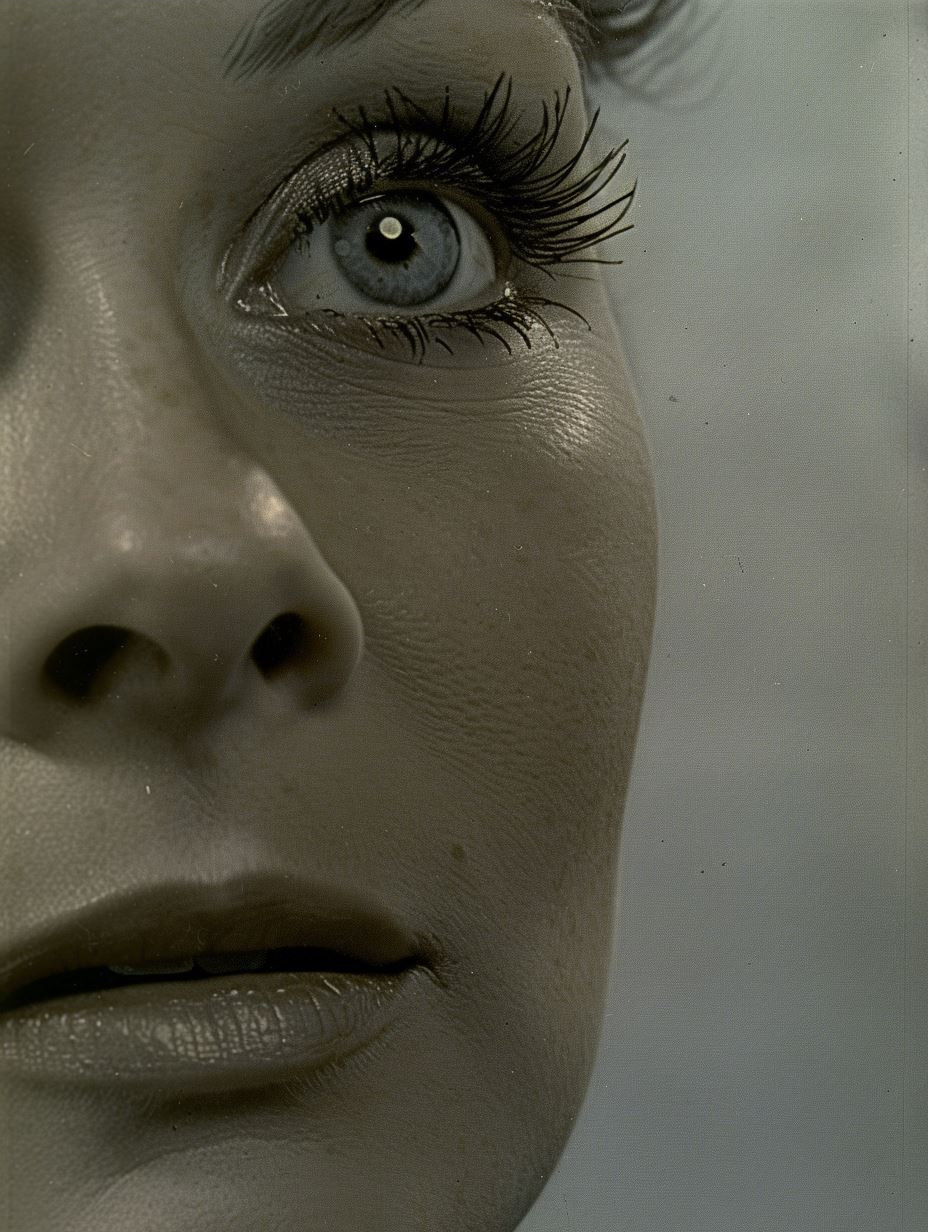 Ethereal Gaze in Monochrome