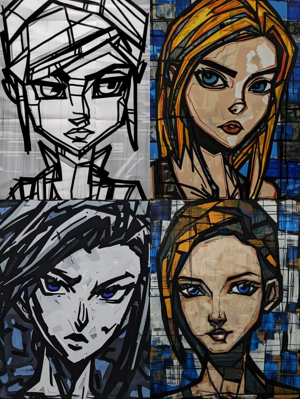 Fragmented Monochrome Urban Portrait