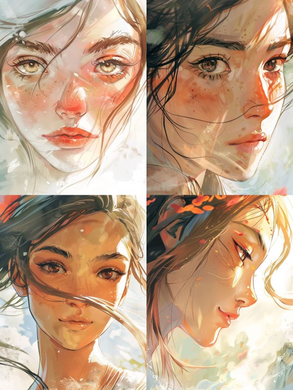 Ethereal Gaze in Soft Pastels