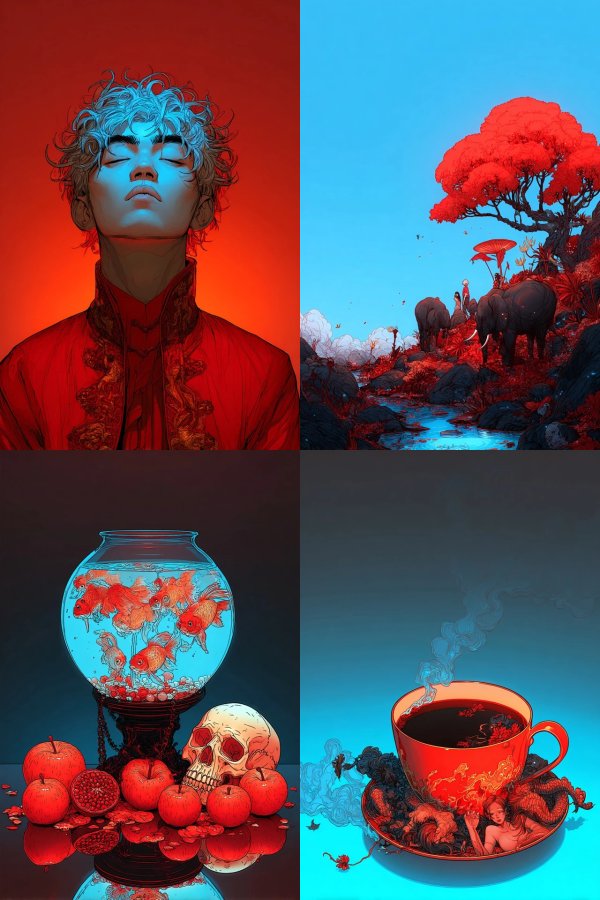 Crimson Azure Serenity