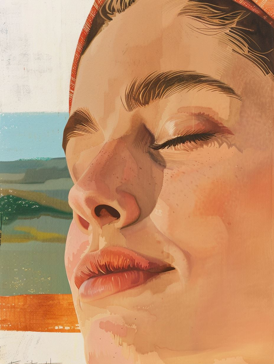 Sun Drenched Serene Portrait - Image 1