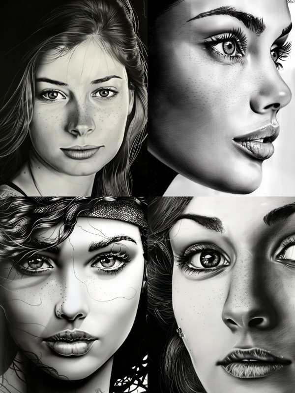 Monochrome Ethereal Portrait