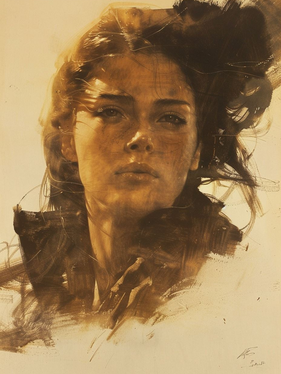 Golden Shadows Dramatic Portrait