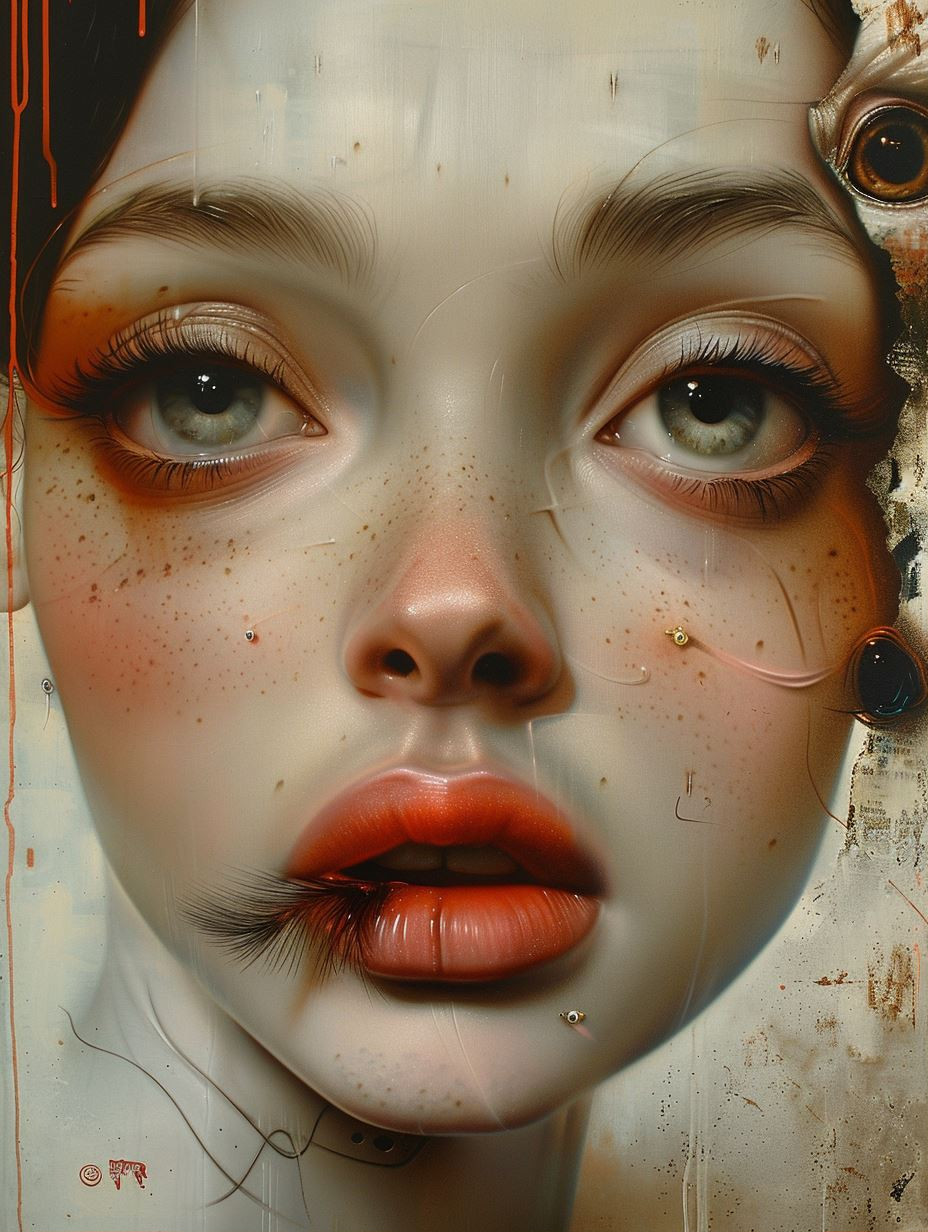 Fragmented Soul Surrealist Portrait