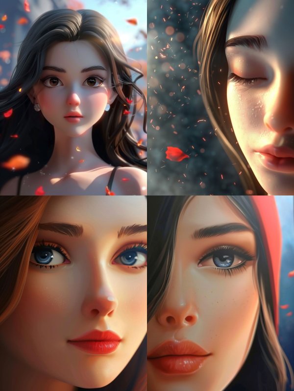 Ethereal Anime Portrait in Autumn