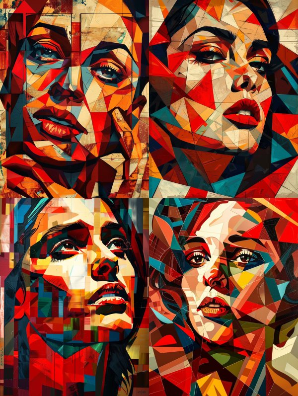 Prismatic Geometric Portrait Study