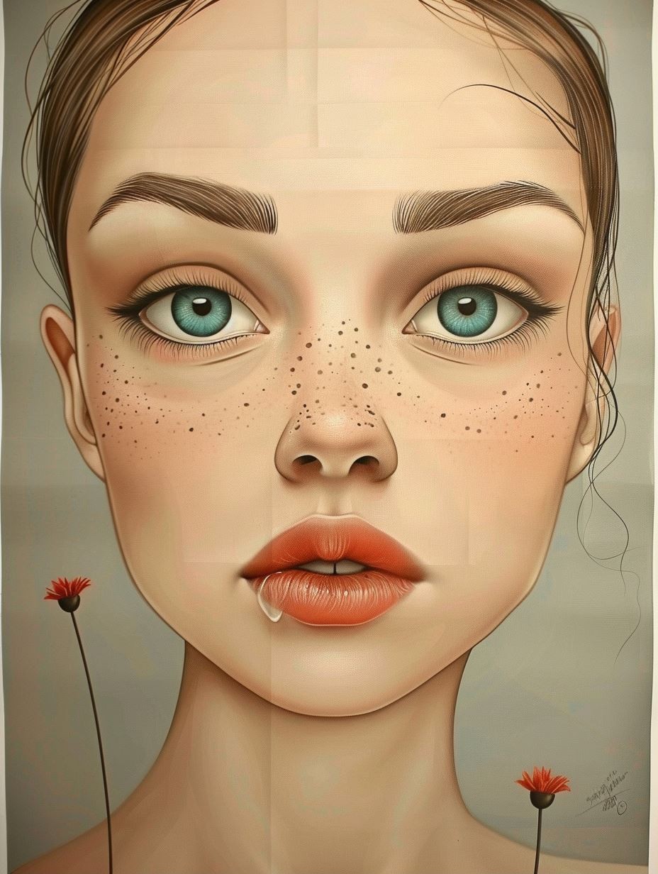 Ethereal Freckled Gaze