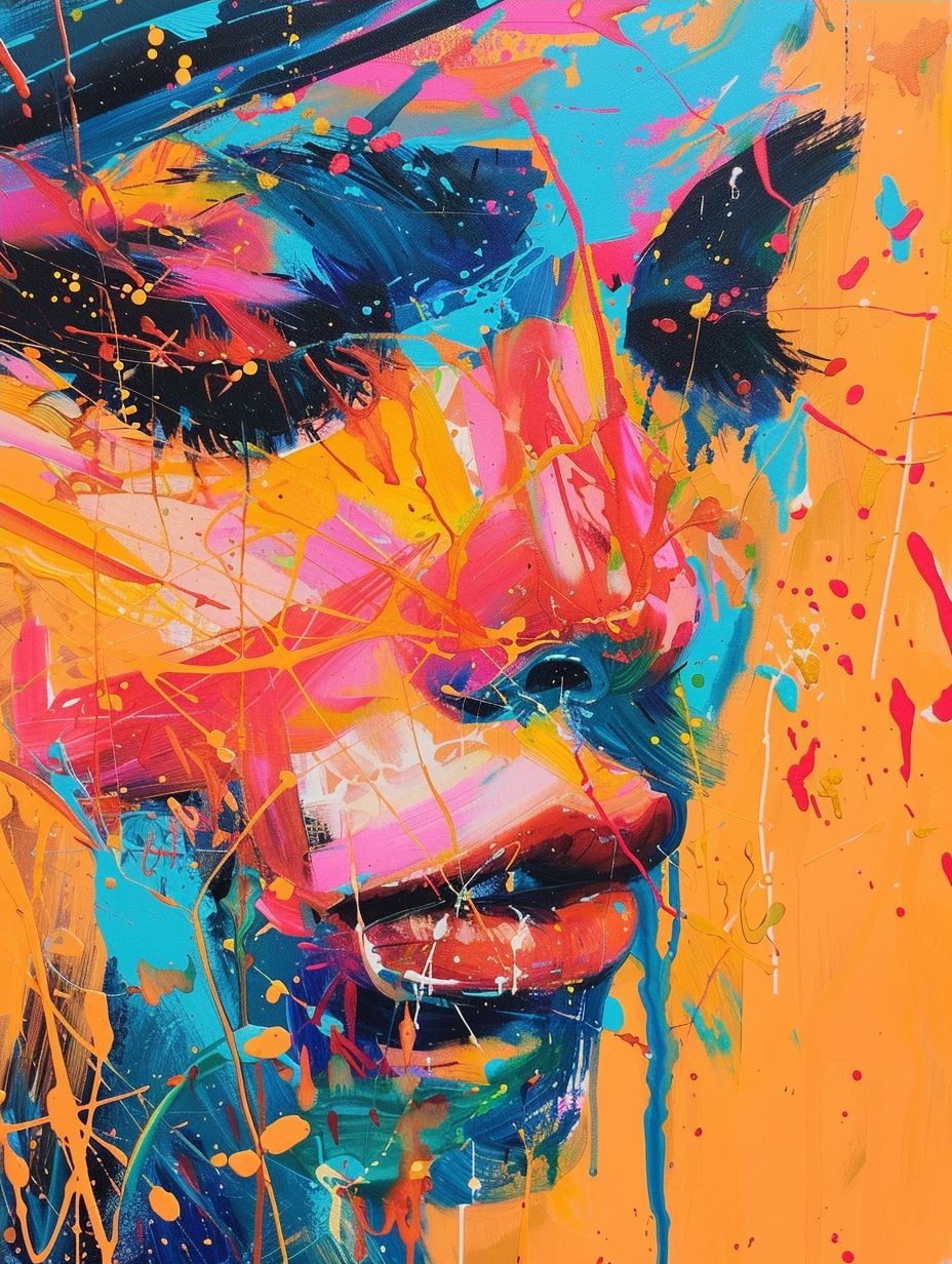 Neon Prism Portrait