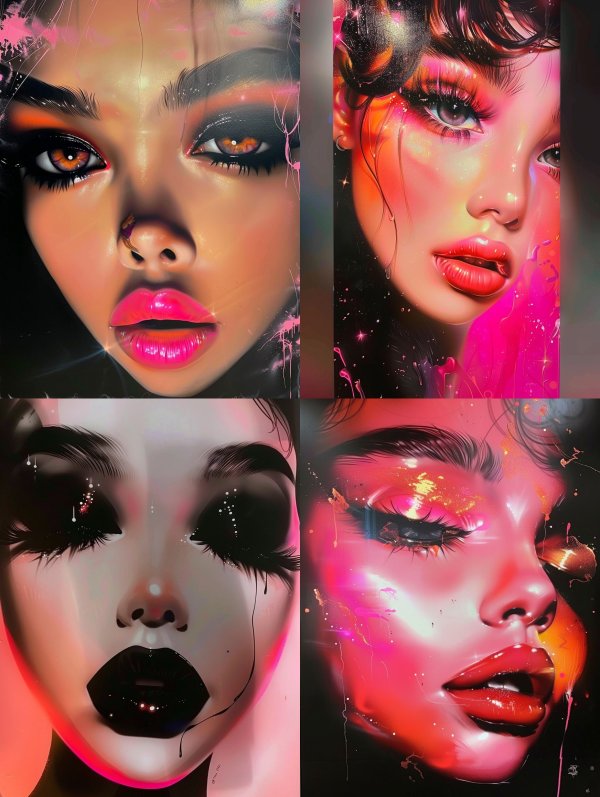 Neon Glow Cybernetic Beauty
