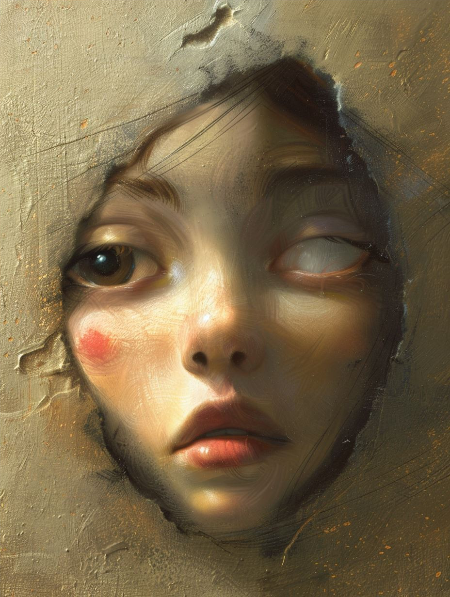 Ethereal Gaze of Golden Light