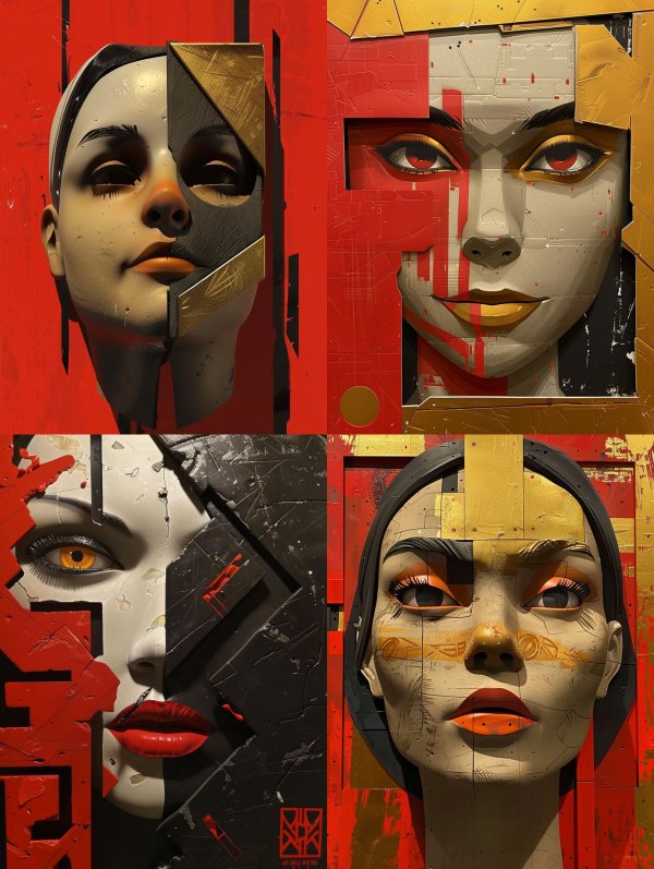 Fragmented Gilded Porcelain Soul