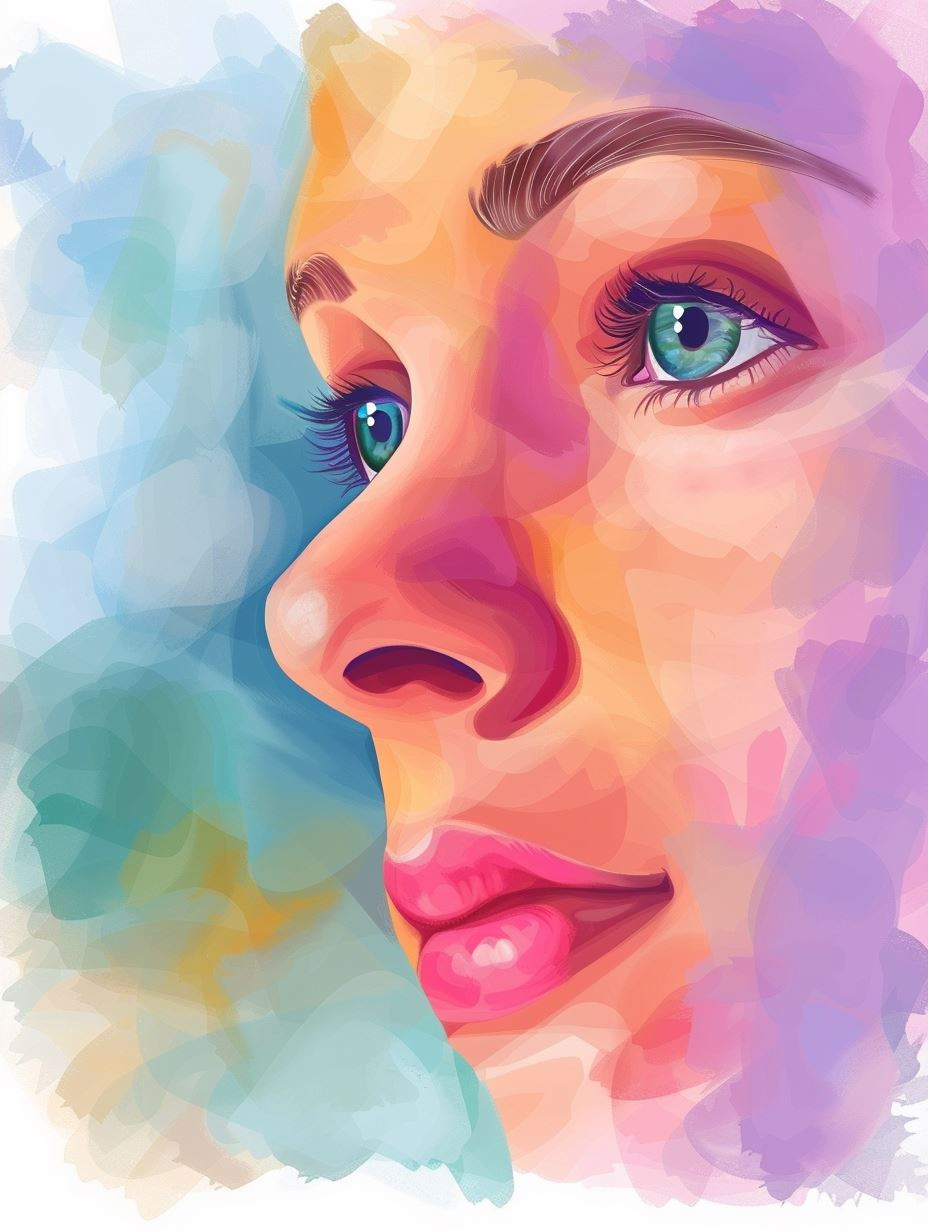 Ethereal Pastel Digital Portrait