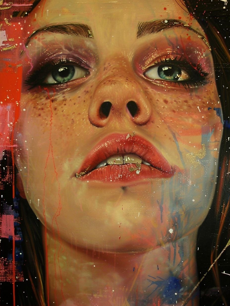 Crimson Glitch Portrait 3