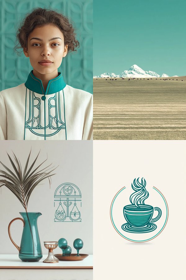 Teal Elegance Portrait
