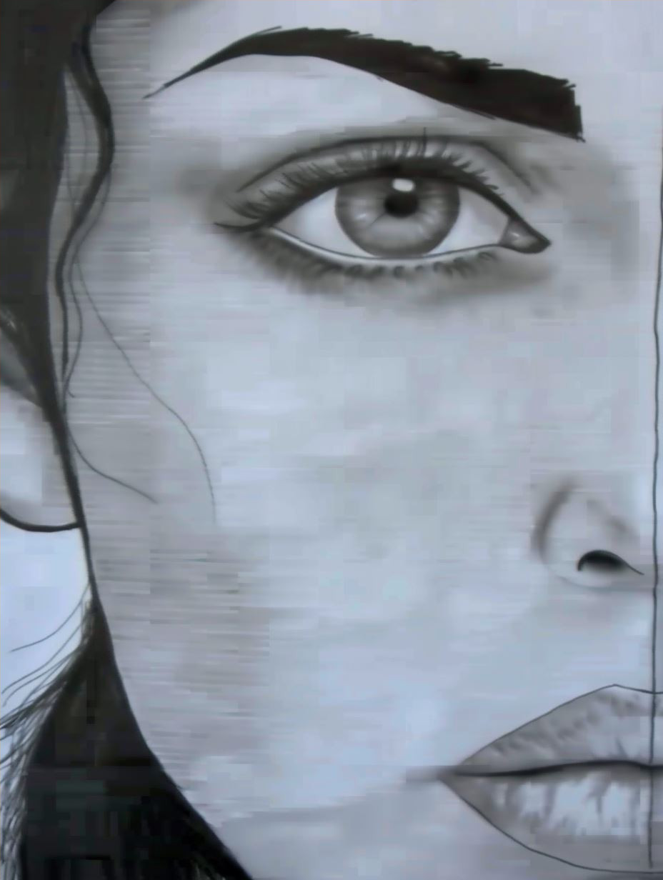 Ethereal Gaze in Oil Paint