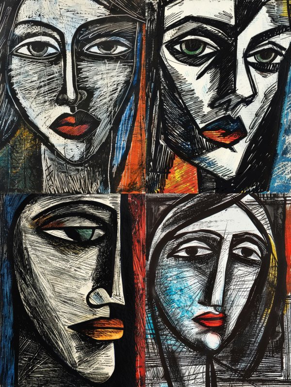 Fragmented Faces of Modern Emotion