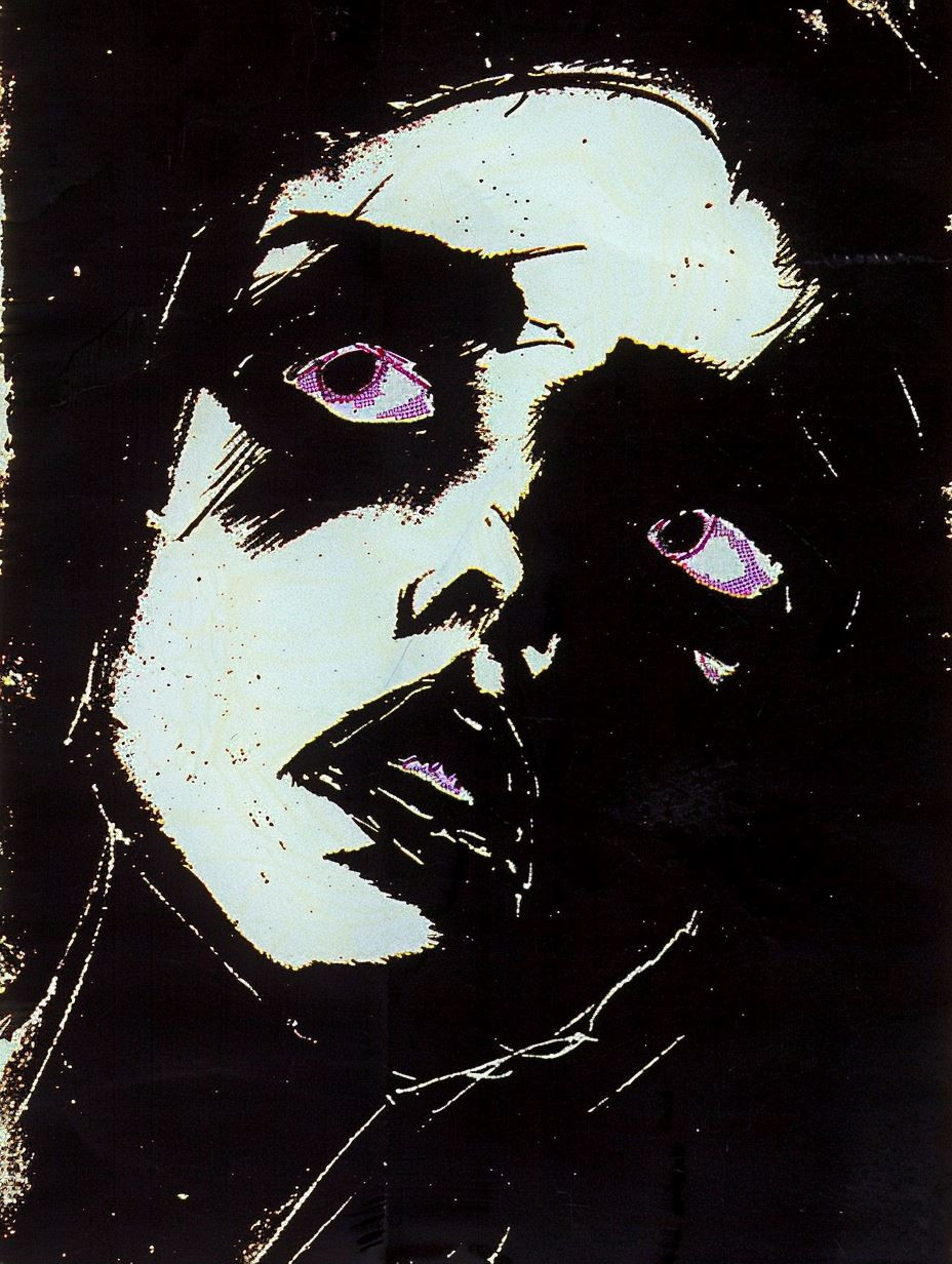 Noir Halftone Gothic Portrait