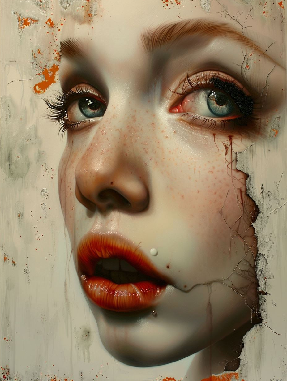 Fragmented Soul Surrealist Portrait