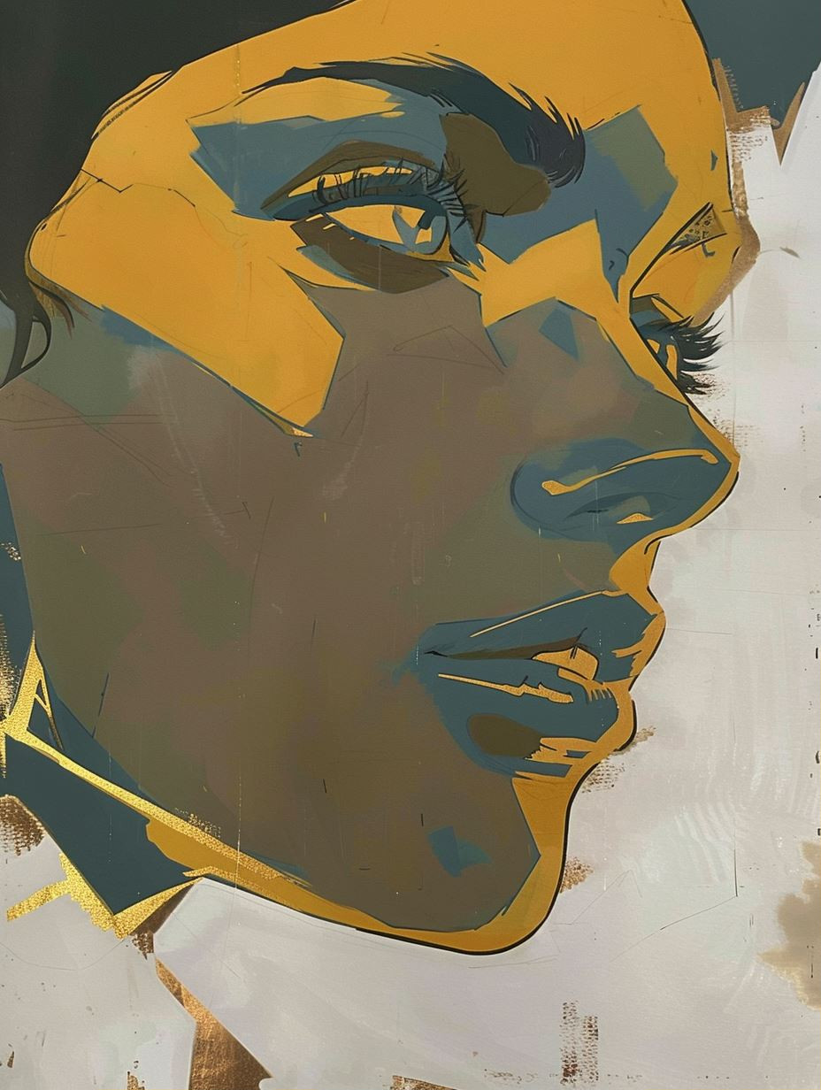Golden Hour Geometric Portrait - Image 1