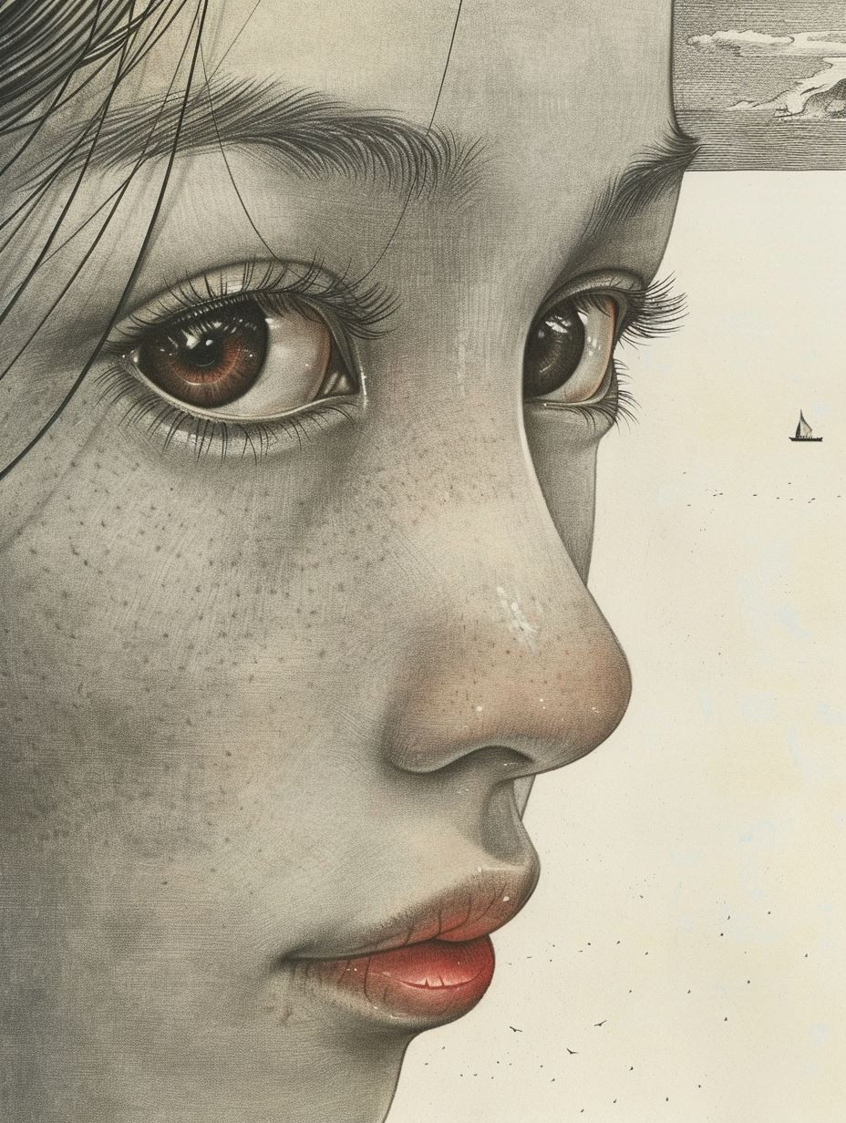 Ethereal Graphite Portrait Study