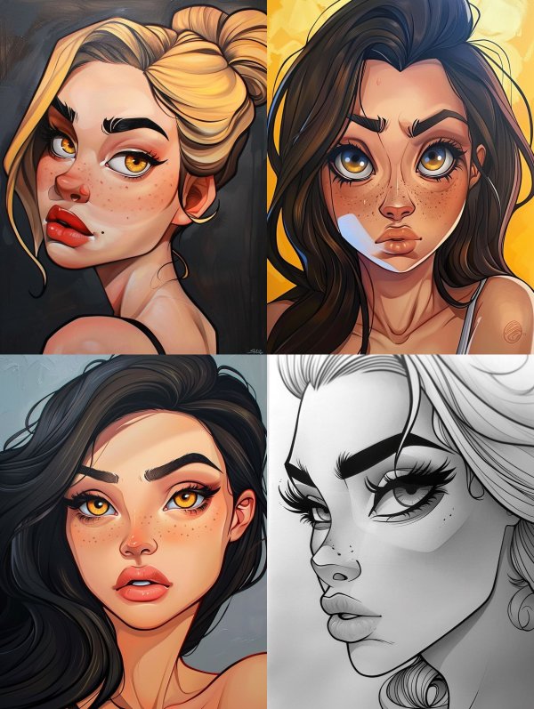 Golden Gaze Stylized Portrait