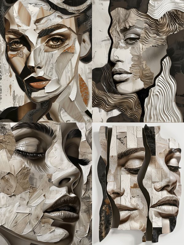 Fragmented Elegance in Earth Tones