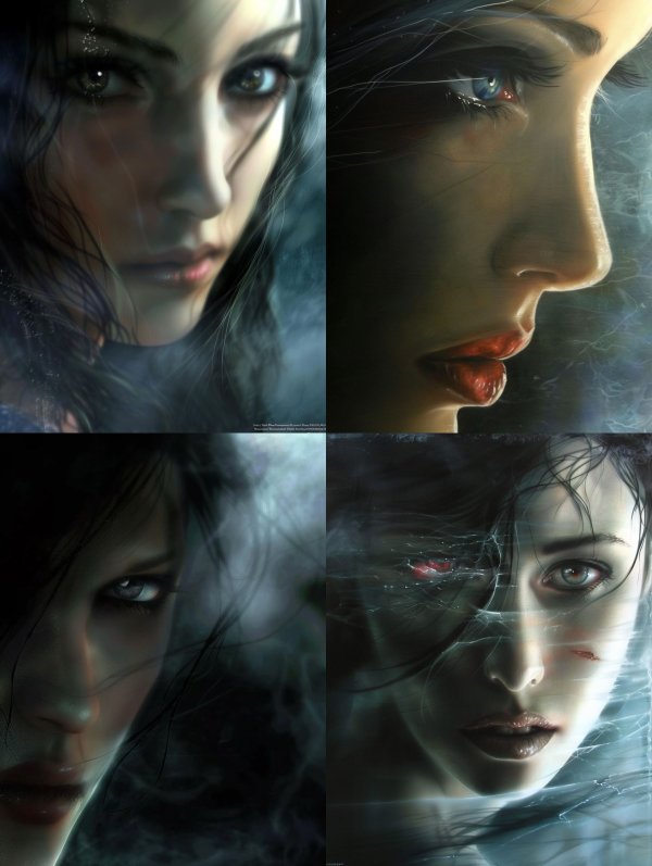 Ethereal Gaze in Misty Shadows