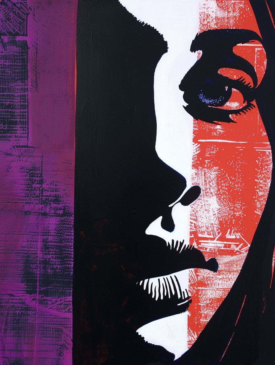 Neon Noir Silhouette