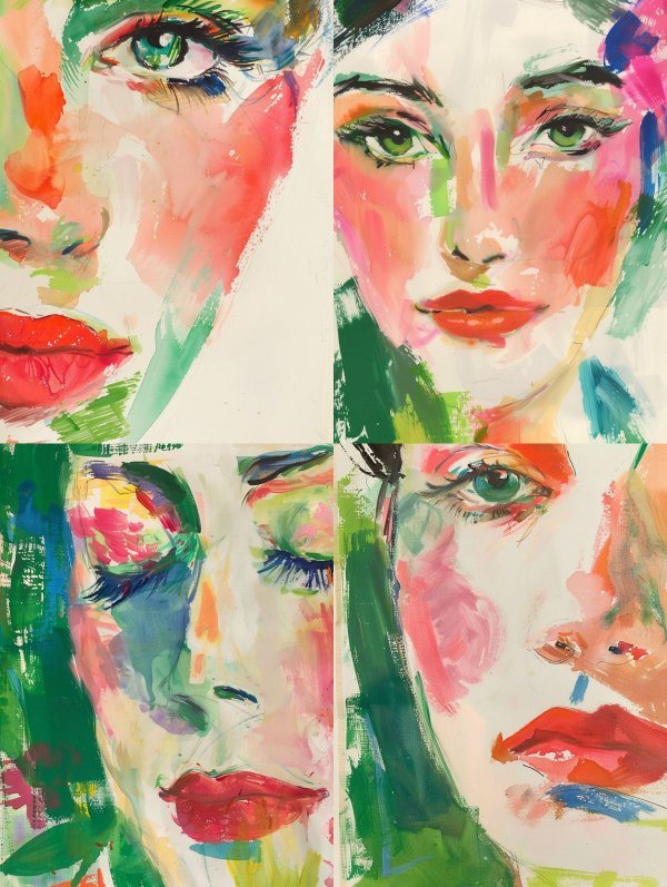 Prismatic Watercolor Muse