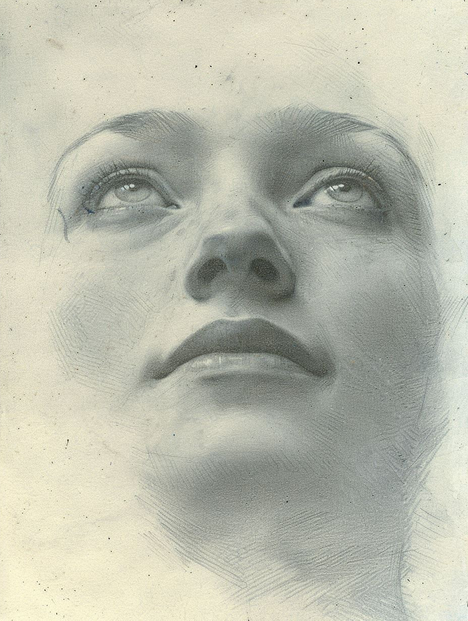 Ethereal Charcoal Portrait Study