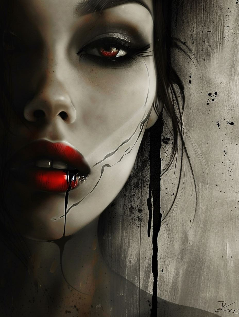 Dark Gothic Crimson Elegance