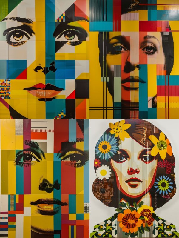 Fragmented Pop Art Portrait