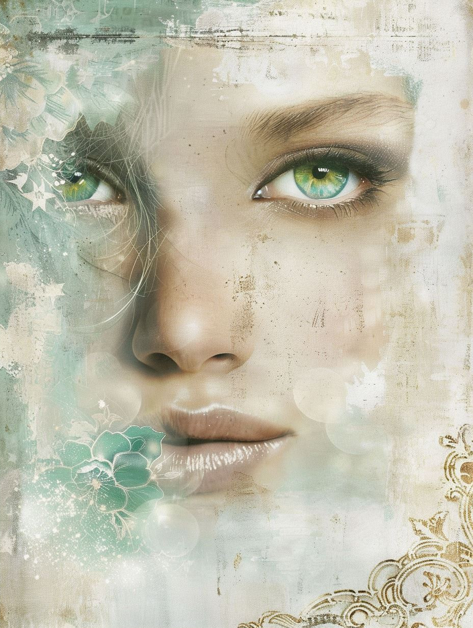 Ethereal Sage Botanical Portrait