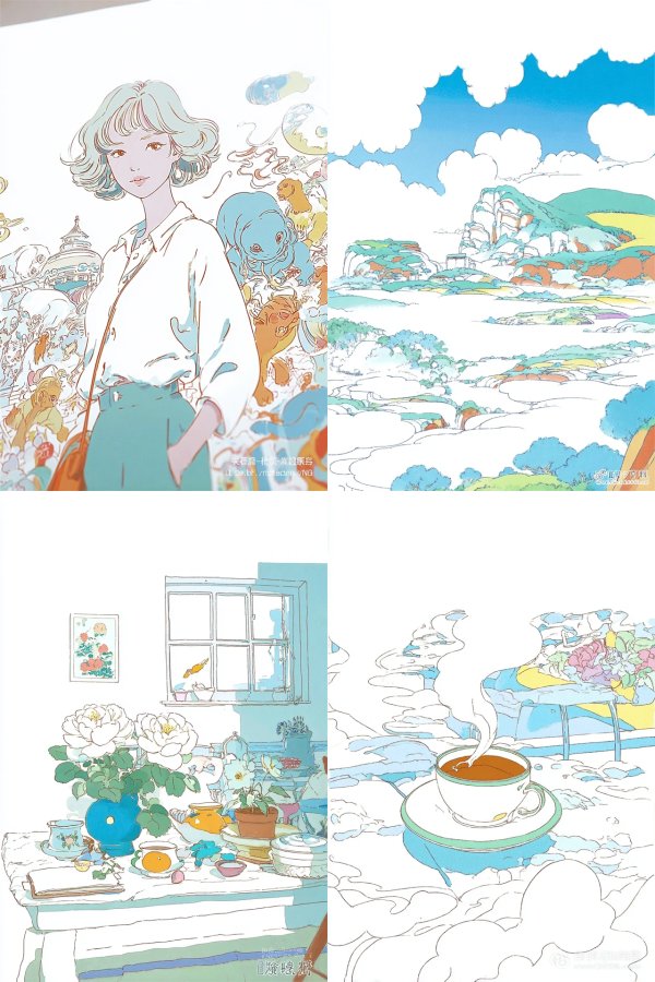 Pastel Dreamscape Illustration