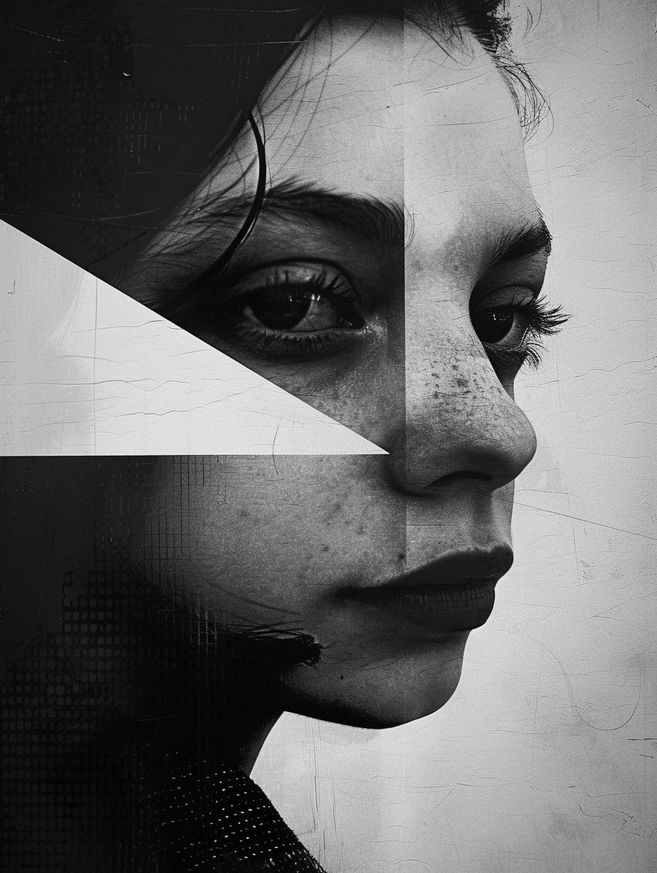 Fragmented Soul in Monochrome