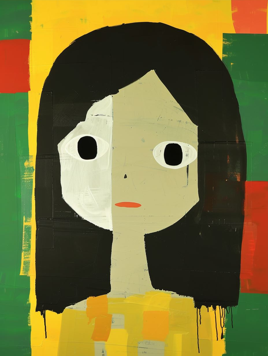 Minimalist Floral Paper Portrait - Image 3
