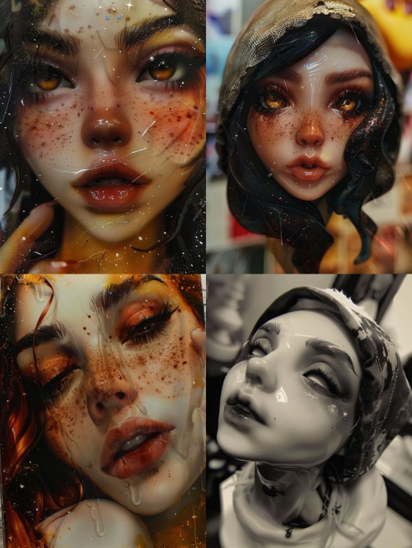 Amber Gaze Through Glass