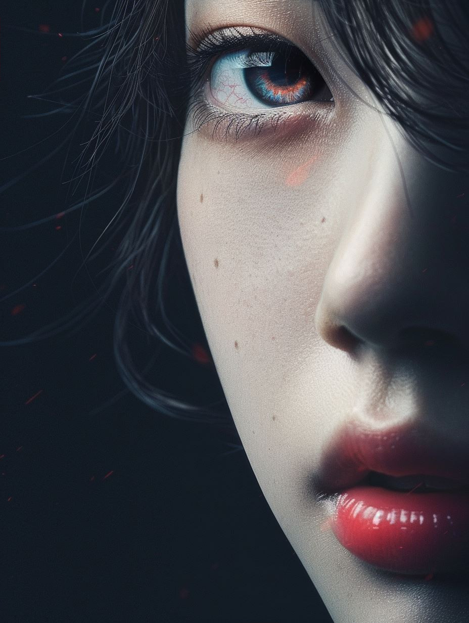 Melancholy Gaze Through Rain