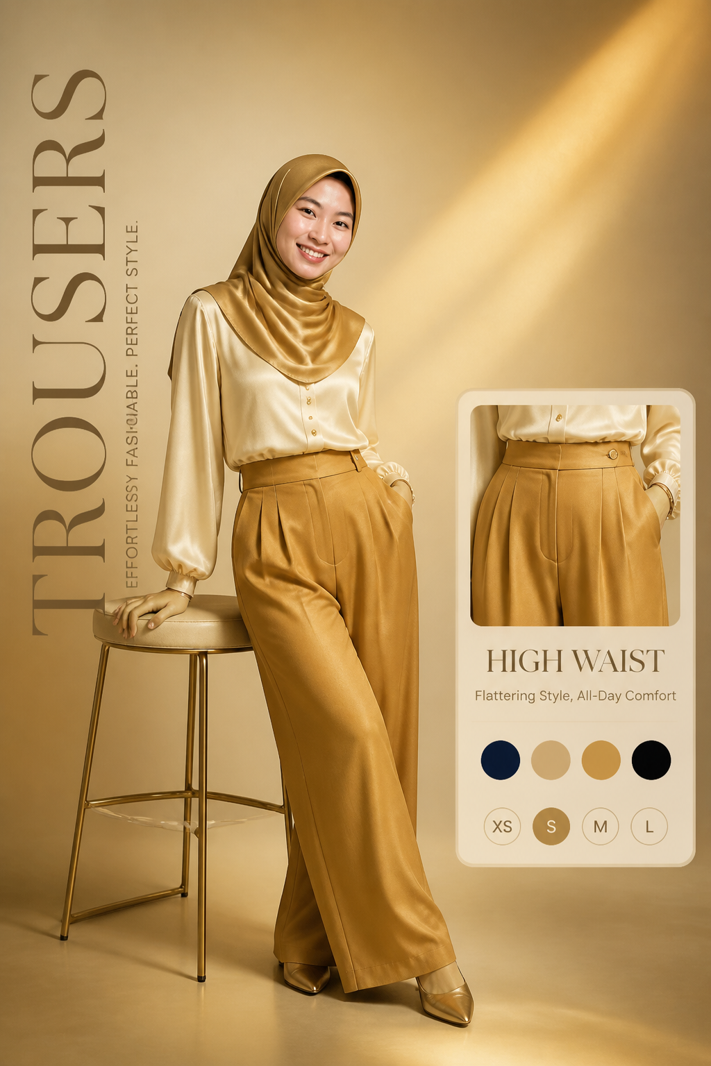 Gold Elegance High-Fashion Editorial Poster