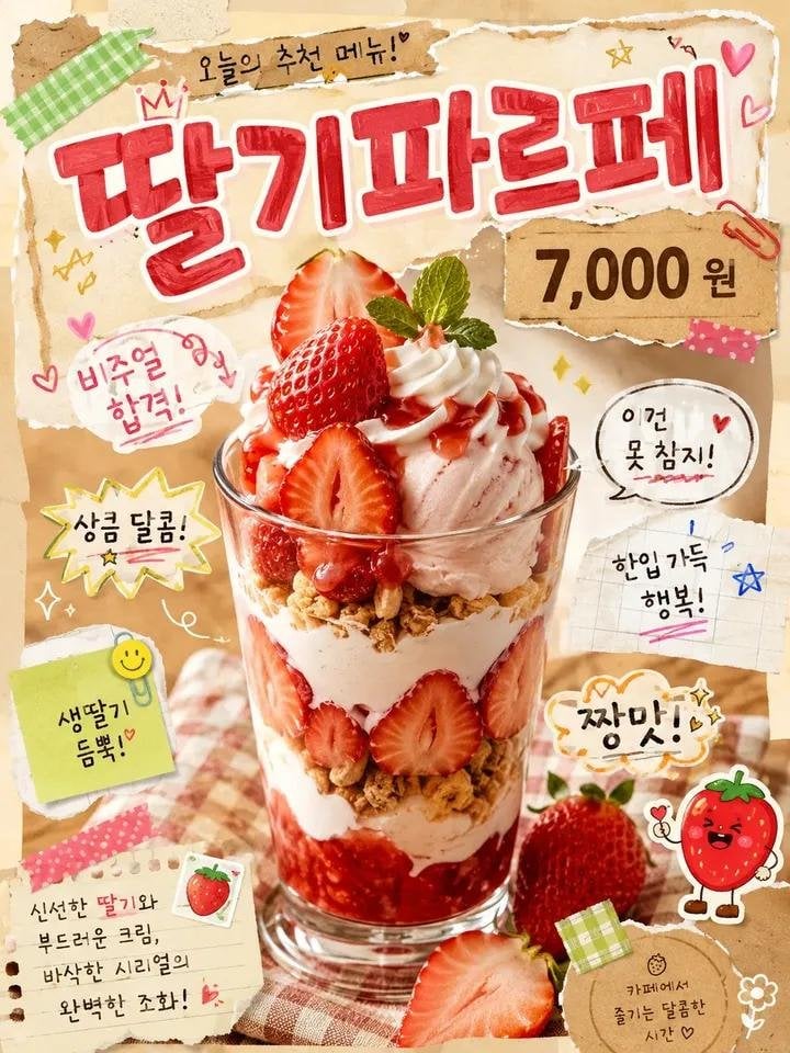 K-Food Aesthetic Scrapbook Ad Poster - alternate