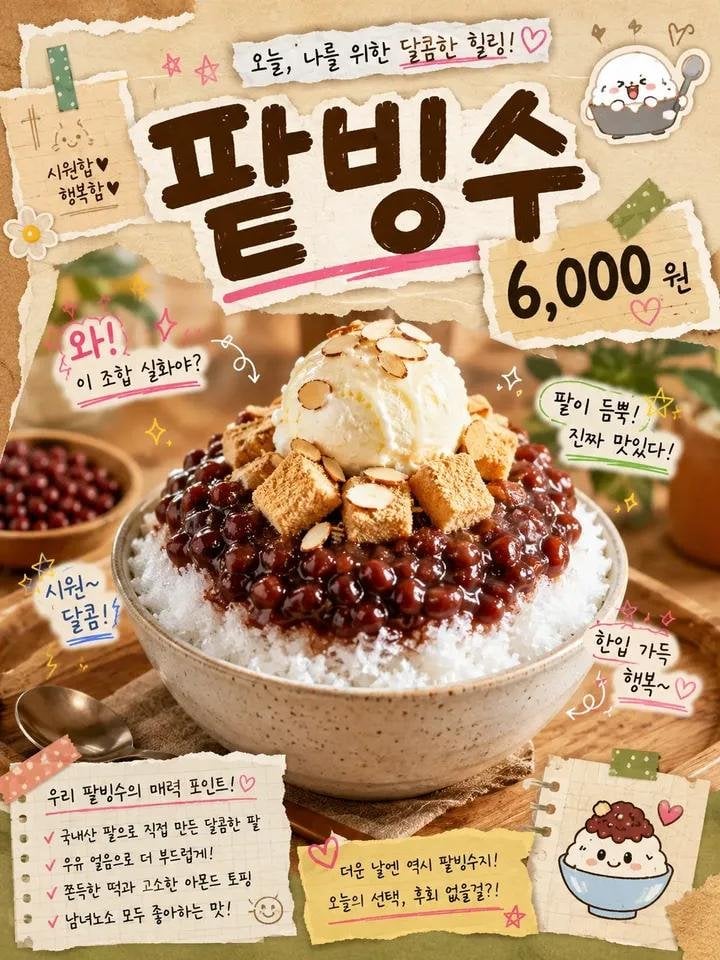 K-Food Aesthetic Scrapbook Ad Poster - alternate