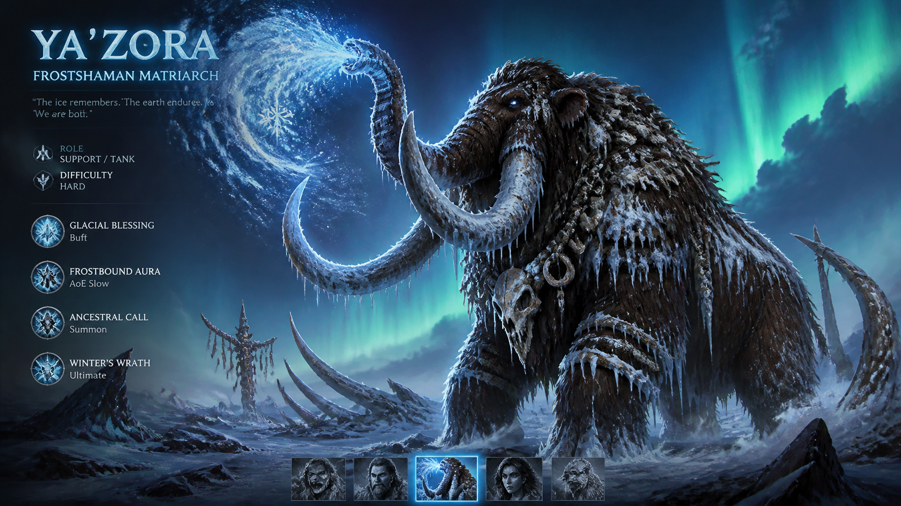 Frost-Bound Mammoth Shaman Hero