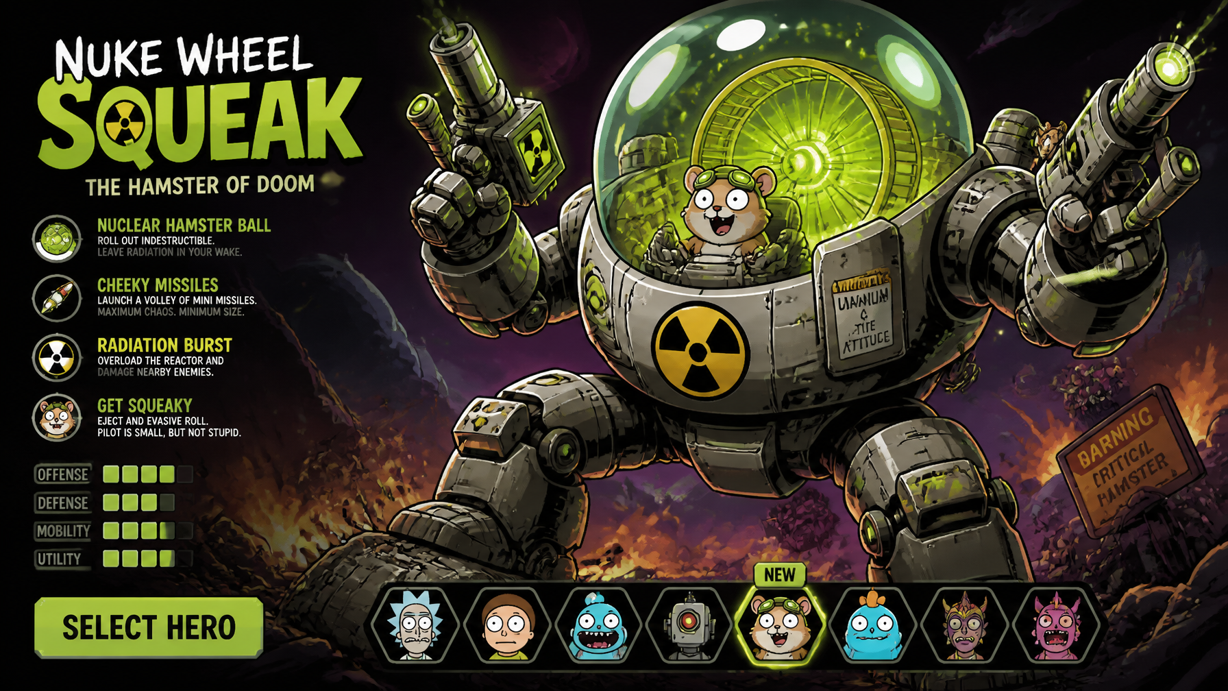 Nuclear Hamster Mech Pilot Splash Art