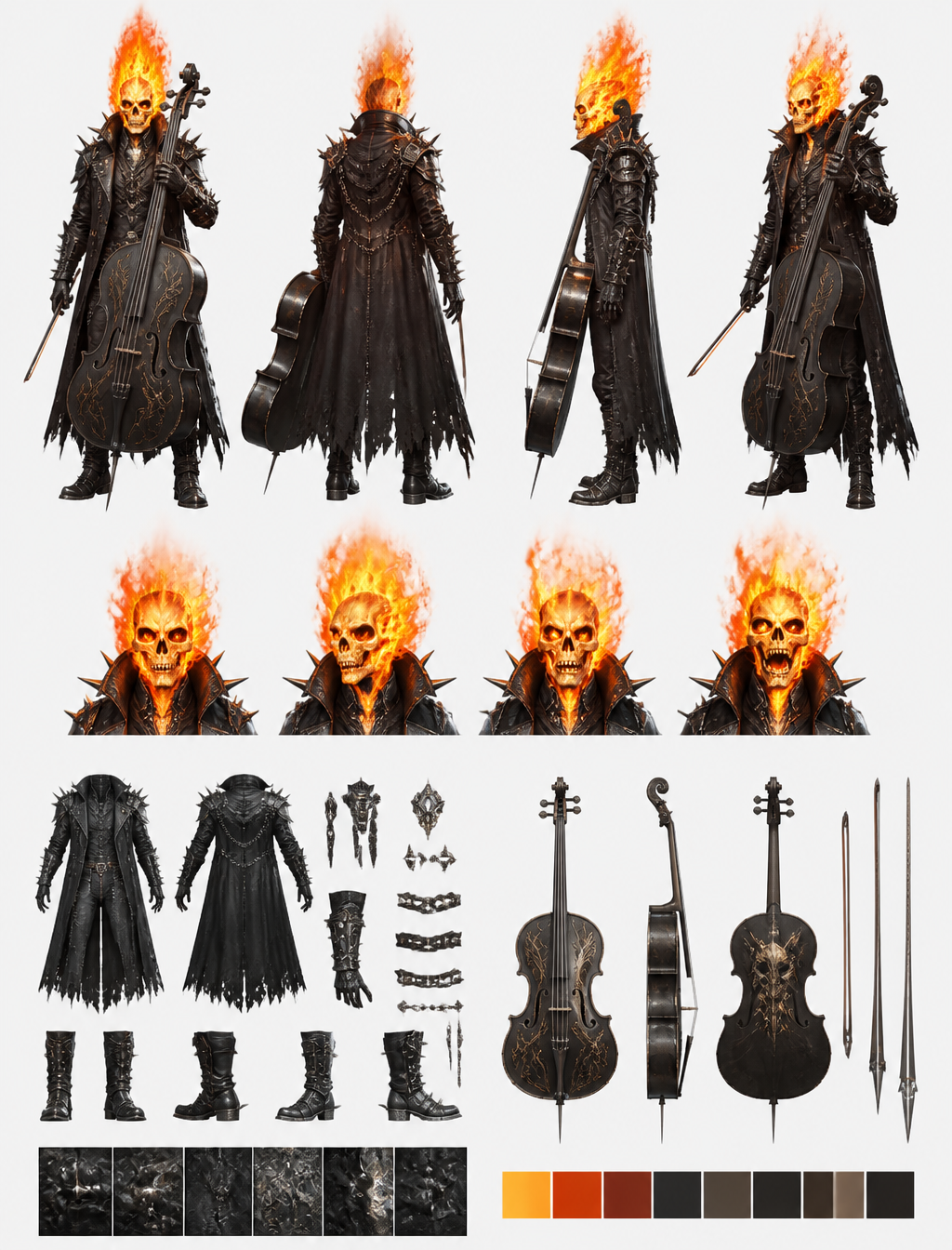 Captain Migraine: Metal Cello Harbinger Concept Sheet