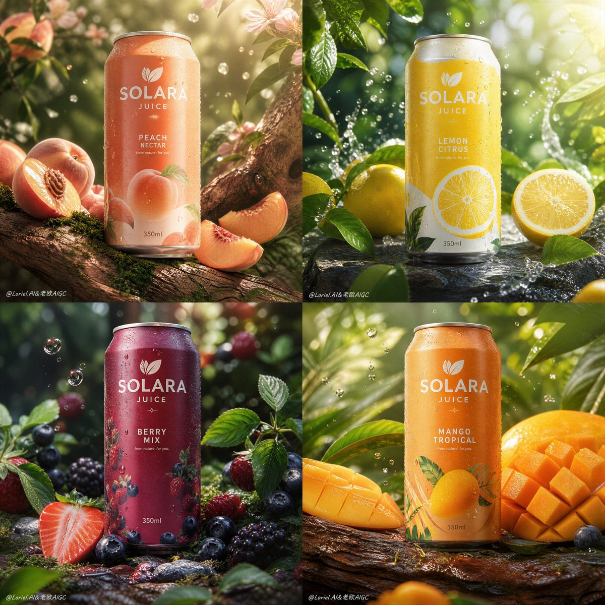 Solara Juice Premium 2x2 Nature-Centric Campaign