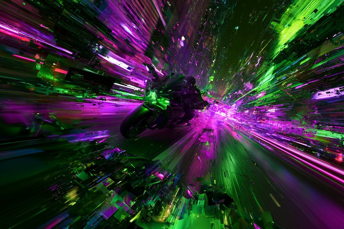 Dynamic Neon Noir Kaleidoscopic Vision