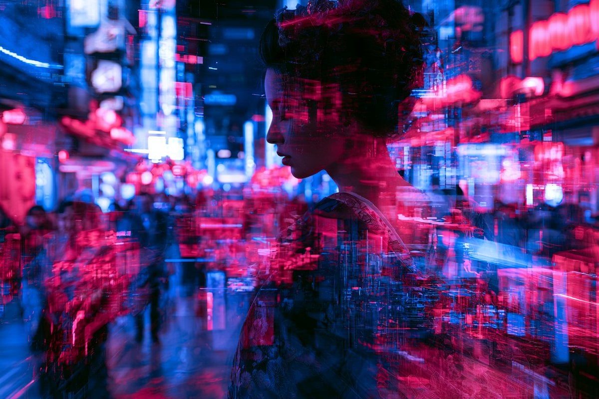 Dynamic Neon Noir Kaleidoscopic Vision - alternate